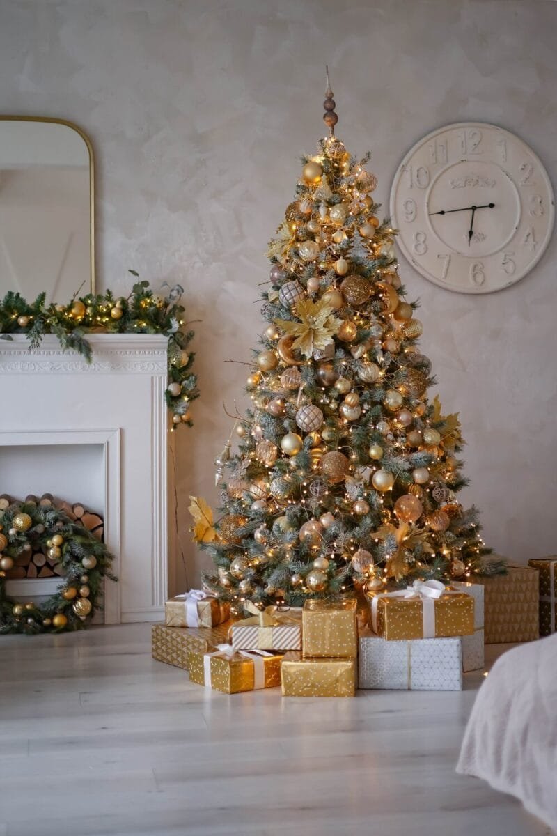 Champagne gold christmas tree