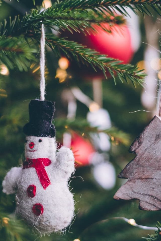 snowman-ornament-hanging-on-a-christmas-tree