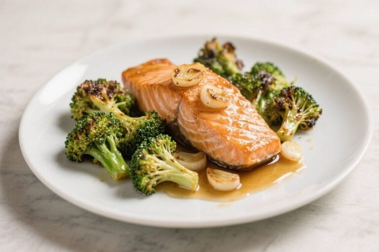 Honey Garlic Salmon with Roasted Broccoli – A Fast, Flavor-Packed Weeknight Dinner