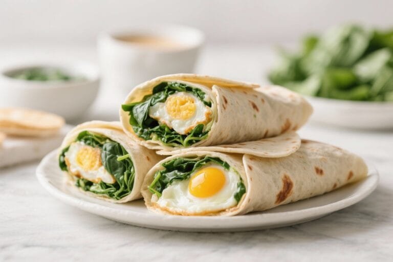 Freezer-Friendly Breakfast Burritos (Egg & Spinach) – Simple, Satisfying, Make-Ahead