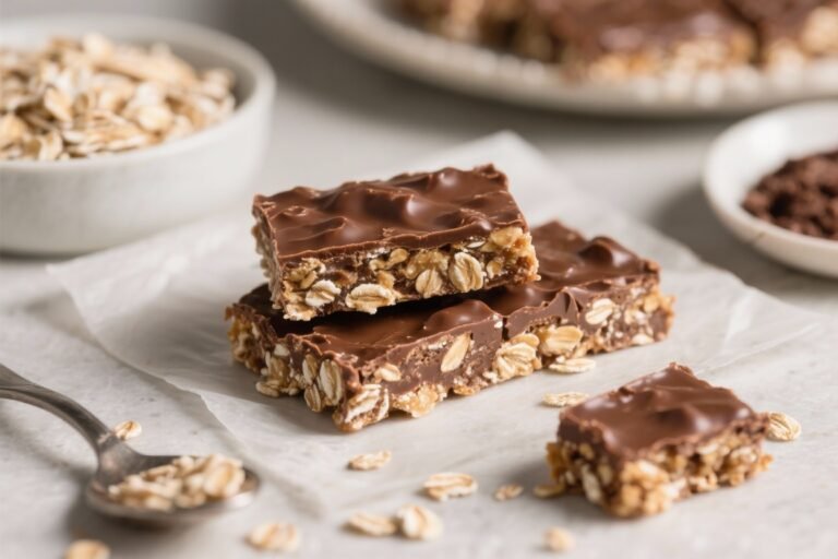 No-Bake Chocolate Oat Bars (5 Ingredients) – Easy, Chewy, and Satisfying