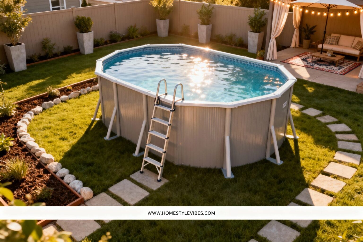 DIY Above Ground Pool Landscaping Ideas: 5 Affordable Ways to Make Your ...