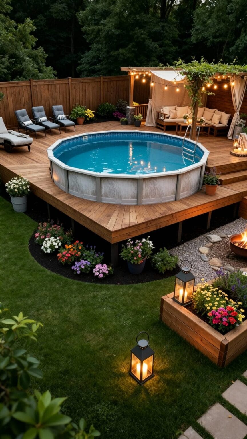 DIY Above Ground Pool Landscaping Ideas: 5 Affordable Ways to Make Your ...