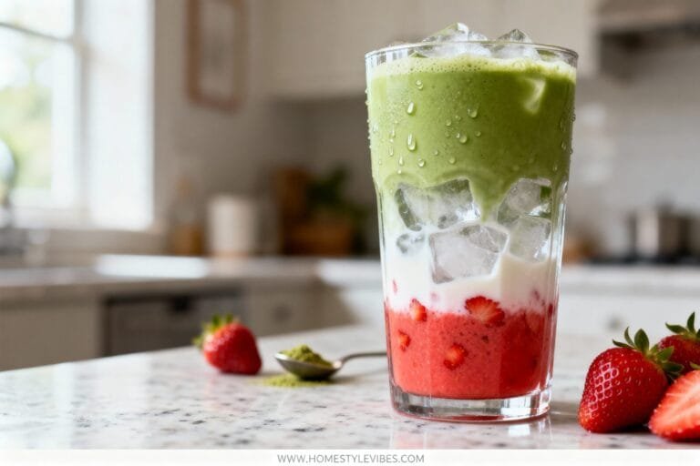 Iced Strawberry Matcha Latte: Easy Layered Café-Style Drink You Can Make at Home