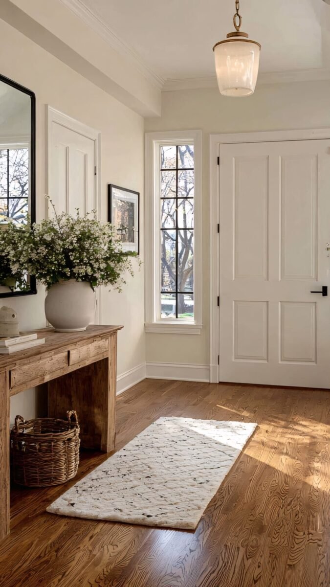 warm organized entryway