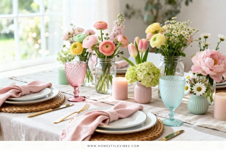 Spring Table Decor Ideas: Easy Centerpieces with Pastels and Fresh Flowers
