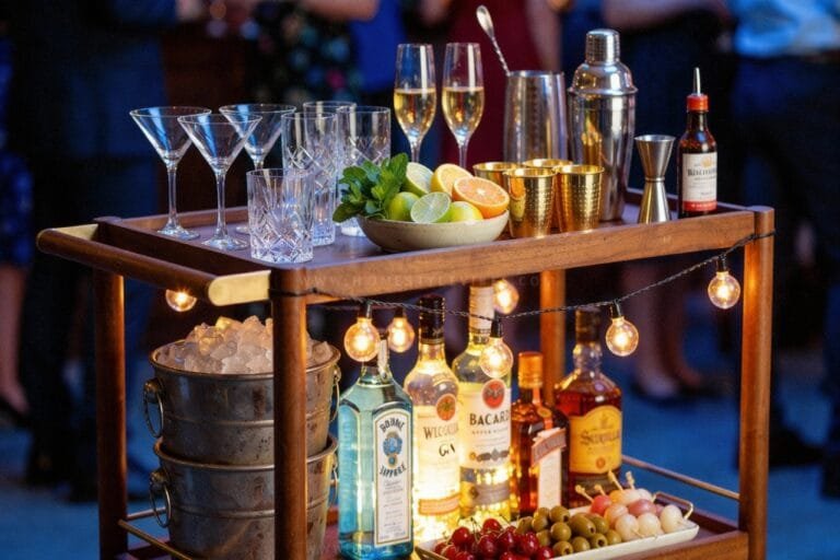 DIY Cocktail Bar Ideas: Easy At-Home Drink Station Setup for Parties, Weddings and Girls’ Nights