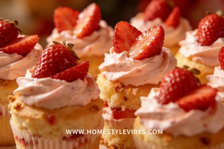 Strawberry Cupcakes: Fluffy Vanilla Cakes with Fresh Strawberry Buttercream Frosting