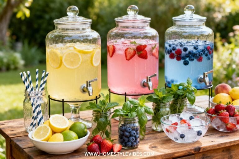 Lemonade Bar Ideas: 15 Fun DIY Drink Stations for Summer Parties, Showers and BBQs
