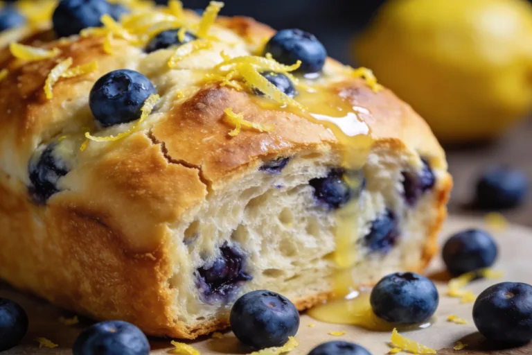 Lemon Blueberry Sourdough Bread: Soft, Tangy Loaf with Fresh Berries and Bright Lemon Zest
