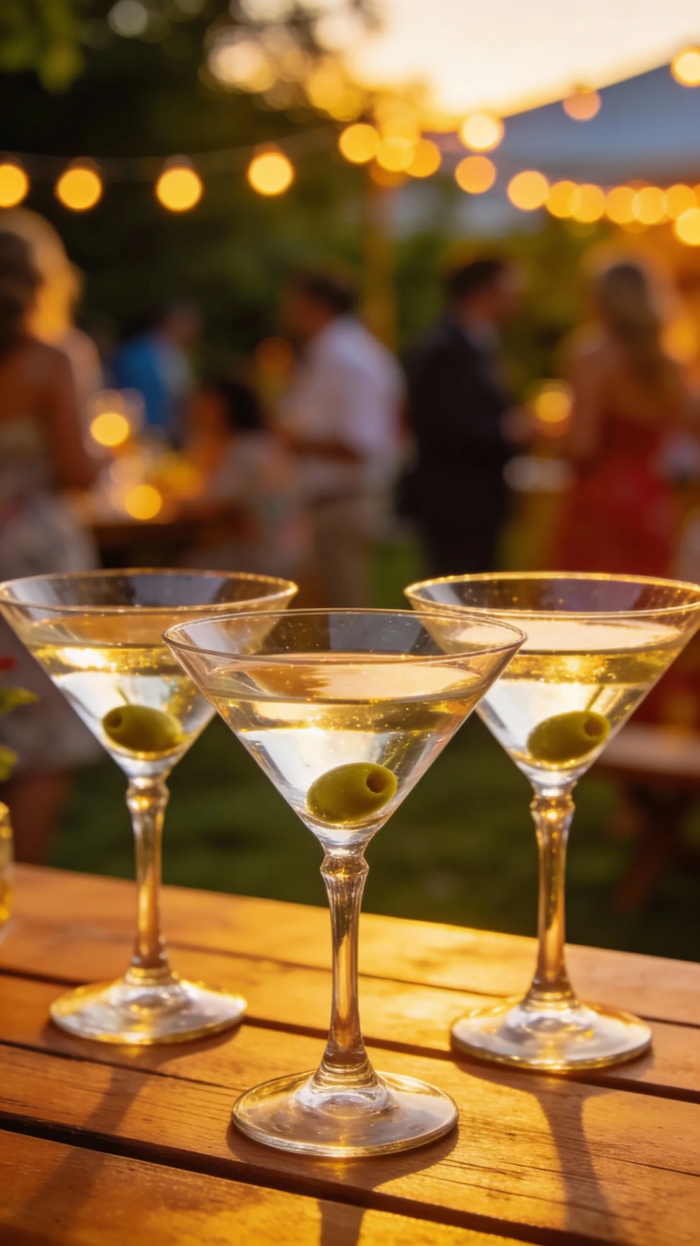 London Dry gin and dry vermouth bottles, jigger, olive