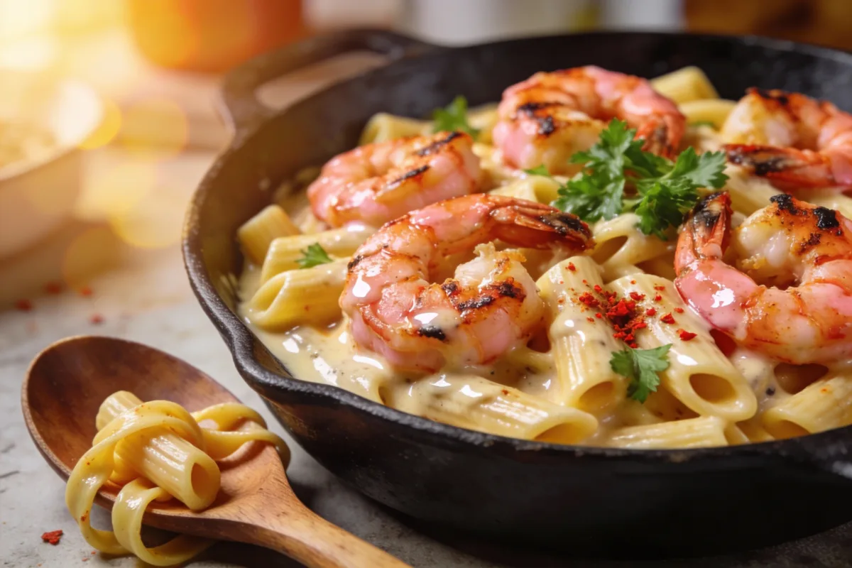 Creamy Cajun Shrimp Pasta: Easy One-Pan Dinner with Spicy Garlic Cream Sauce
