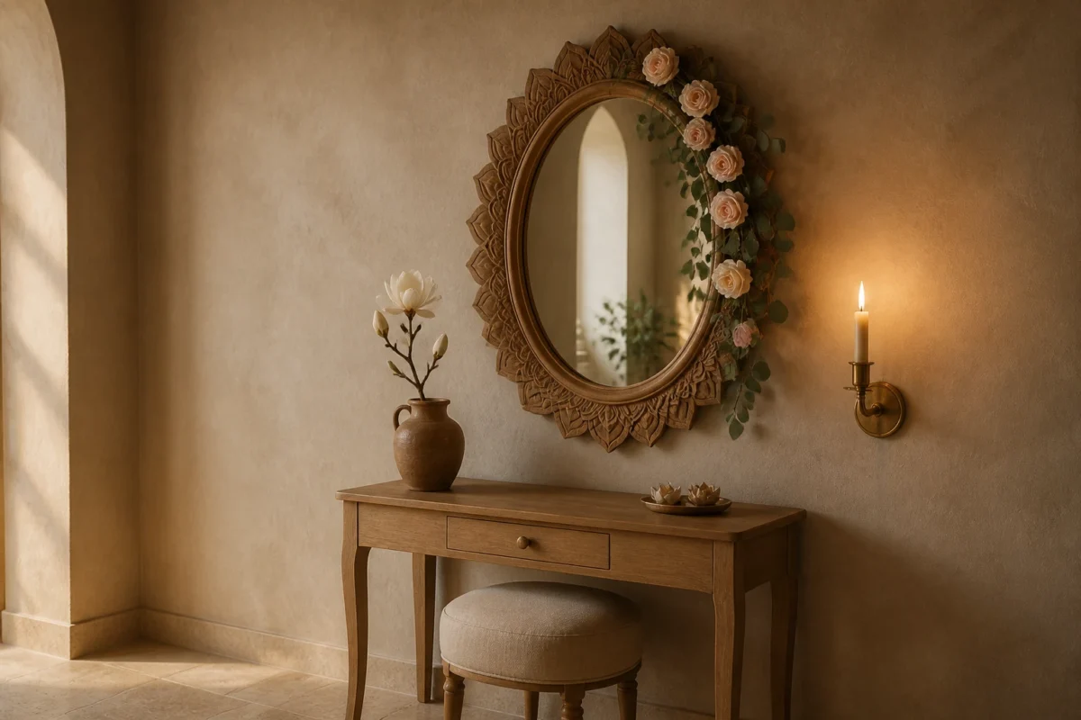 6 Flower Mirror Decor Ideas For A Dressing Table That Feels Romantic And Pretty