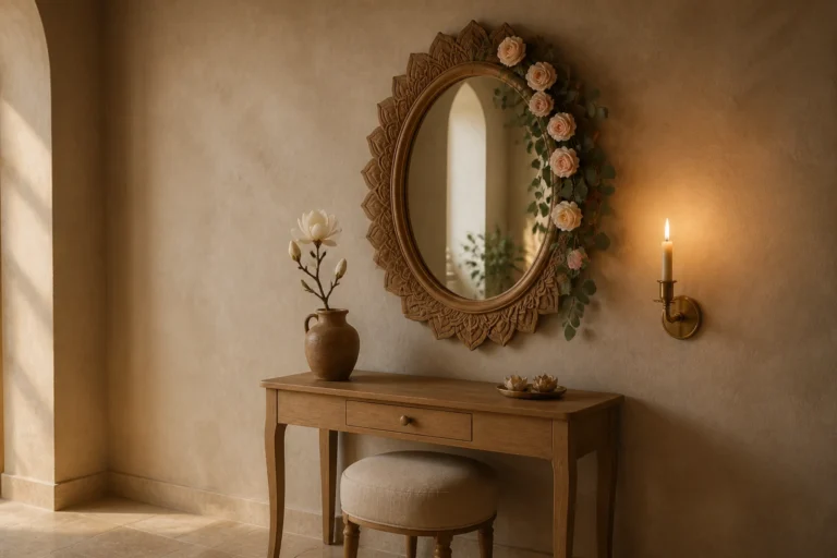 6 Flower Mirror Decor Ideas For A Dressing Table That Feels Romantic And Pretty