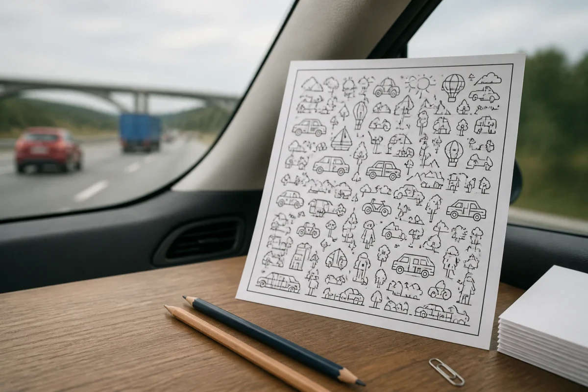 4 Free Printable Road Trip Activity Sheets for Kids (12-Sheet Free Bundle Inside)