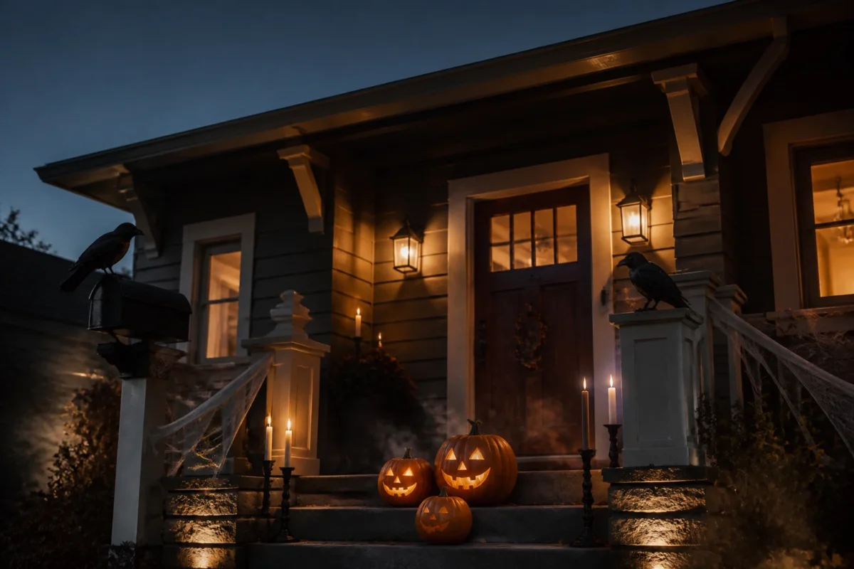 5 Halloween Porch Lighting Ideas For A Spooky Glow After Dark