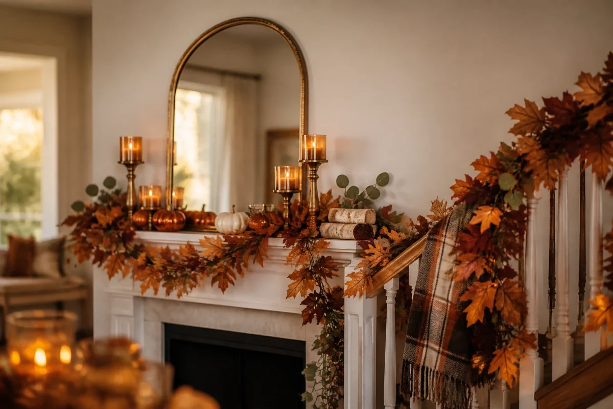 6 DIY Fall Garland Ideas For Your Mantle Staircase And Doorway