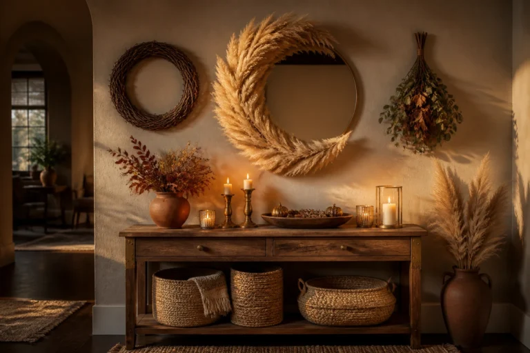 5 Boho Fall Wreath Ideas (Pampas Grass, Grapevine And More)