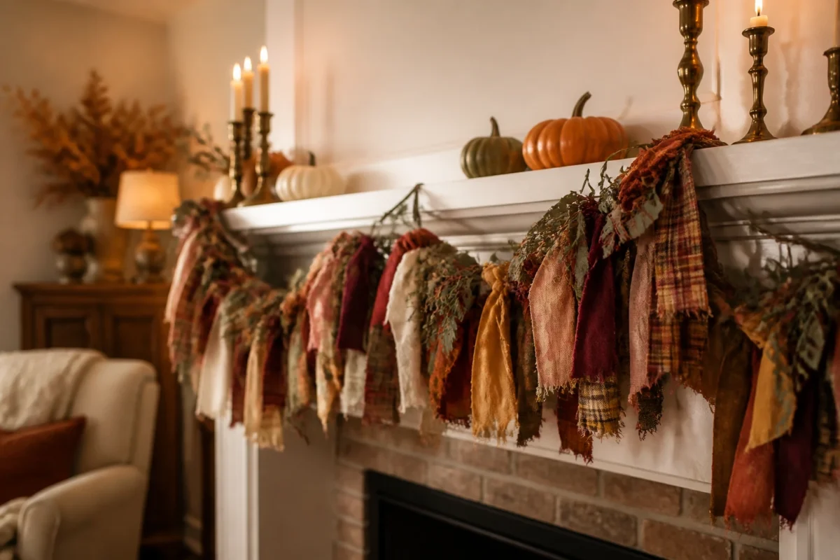 5 Fabric And Rag Garland Ideas For Cozy Handmade Fall Decor
