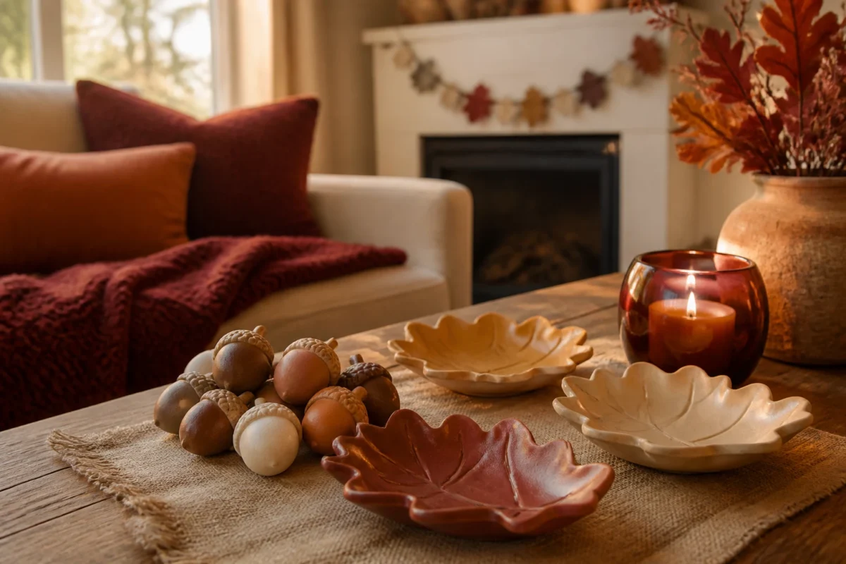 6 Air Dry Clay Fall Craft Ideas (Acorns, Leaves And Cozy Decor)