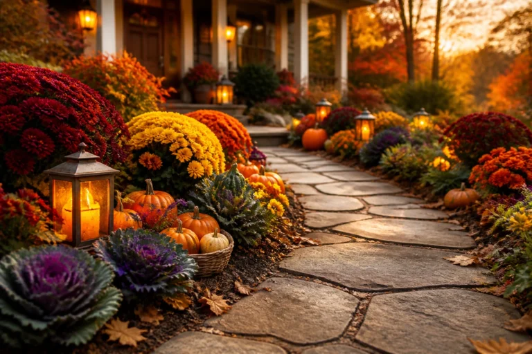 5 Fall Front Yard Flower Bed Ideas For Late Season Color