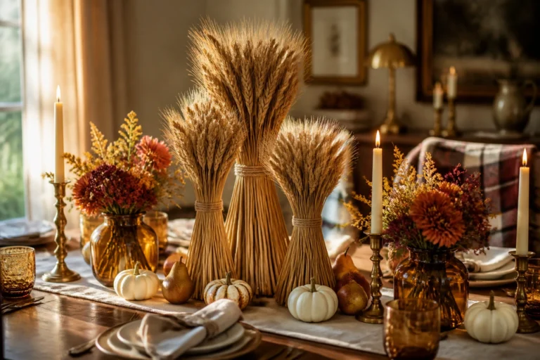 6 Dried Flower And Wheat Stem Arrangement Ideas For Elegant Fall Style