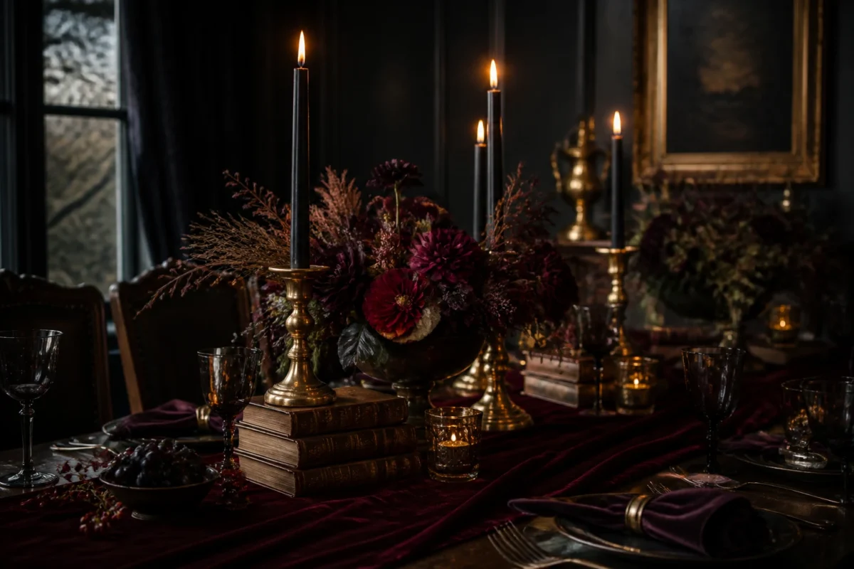 4 Moody Fall Decor Ideas With Dark Dramatic Colors
