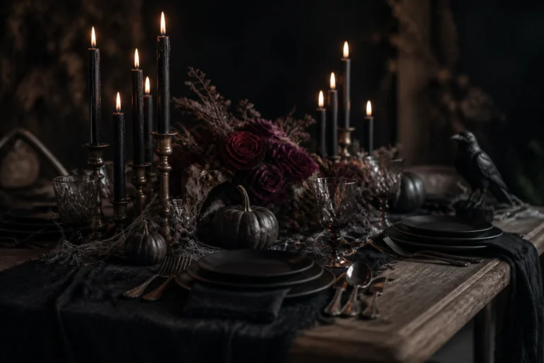 6 Gothic Halloween Table Setting Ideas For A Hauntingly Beautiful Dinner