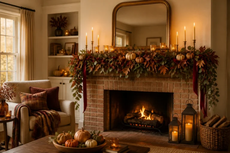 6 Thanksgiving Mantle And Fireplace Decor Ideas For A Warm Gathering Space