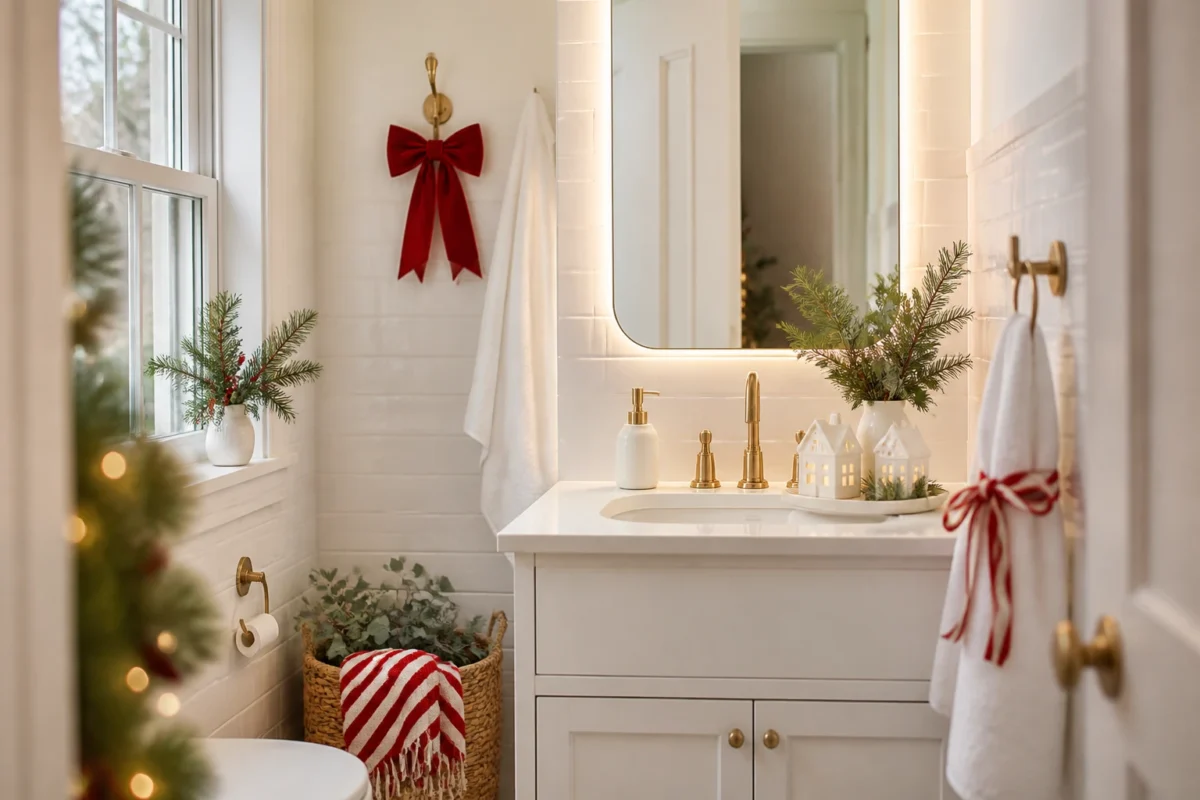 6 Christmas Bathroom Decor Ideas That Make Even a Tiny Bathroom Feel Festive
